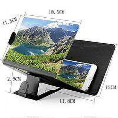 Screen Magnifier Folded Phone Amplifier Bracket Portable Universal screen enlarger phone Phone Enlarger Stand, Black