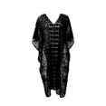 thumbnail image 1 of Ropa Playa Ocean Pacific para Mujer Túnica Cuello V Encaje Negro Talla Única, 1 of 4