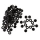 thumbnail image 1 of CUBIERTAS de CUBIERTAS de PLÁSTICO con ROUDN para APTO en 6-8 TORNILLOS de CALIBRACIÓN, CUCHILLAS de TORNILLOS, para Puertas 50 Pieza Negro BLESIY Tornillos con bisagras Tapa de tapa, 1 of 8
