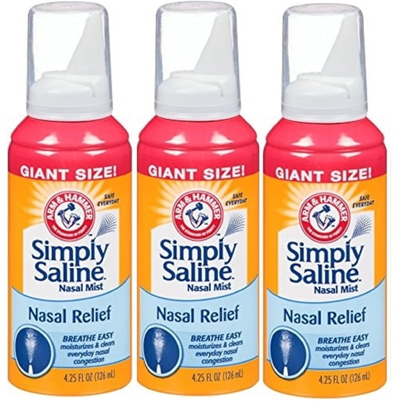 Simply Saline Arm & Hammer Nasal Relief (4.25 oz, 3 Pack)