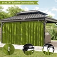 thumbnail image 3 of Pakunoda 13' X 6.5' Gazebo Universal Replacement Privacy 4-Panel Curtains, Waterproof Outdoor Curtains Grass Green Sidewall with Zipper for Patio Garden Backyard 12' X 14' Gazebo, Curtain Only, 3 of 8