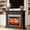 B# Black with LED Lights, variant on LGHM 44" Electric Fireplace with Mantel, Free Standing Fireplace Heater with LED Lights for Living Room, Bedroom, Black