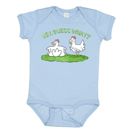 

Inktastic Hey Guess What Chicken Butt Gift Baby Boy or Baby Girl Bodysuit