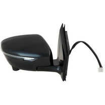 68085N - Fit System Passenger Side Mirror for 15-18 Nissan Murano, black, PTM cover, w/ turn signal, memory, CCD camera, foldaway, Heated Power