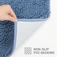 thumbnail image 5 of Hitime Soft Chenille Bath Rug Mat 24" x 36" Quick Dry Machine Washable Bathroom Runner - Ultra Absorbent Non-Slip Backing - Blue, 5 of 11