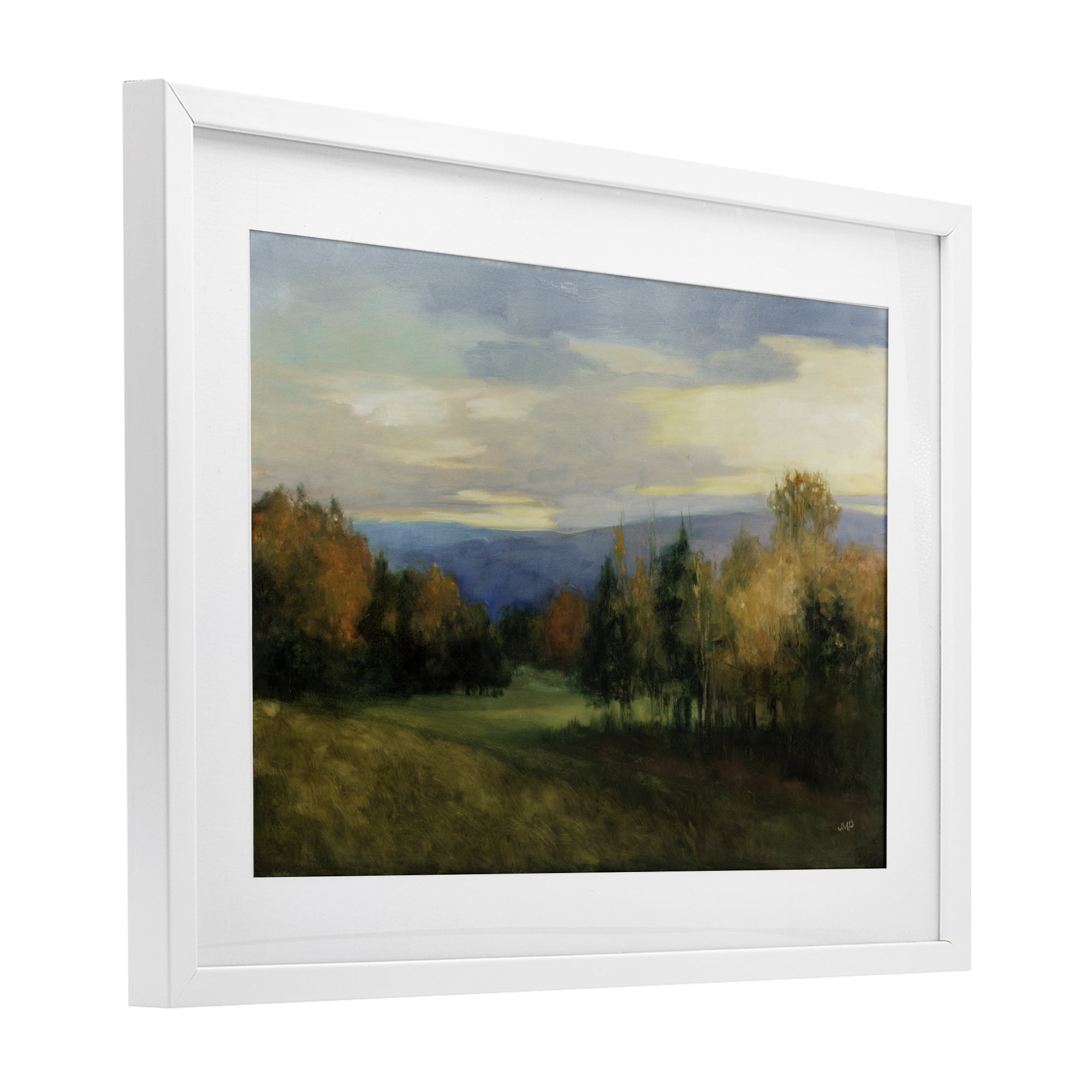 Stupell Industries October Meadow Countryside White Framed Print Under Glass, design by Julia Purinton