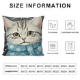 thumbnail image 6 of COMIO Hello Winter Snow Cat Pillow Covers Christmas Tree White Snowflake Decorative Pillow Cases Xmas Cushion Case Holiday Farmhouse Home Decor For Sofa Room Porch Outdoor,2Pcs, 6 of 6