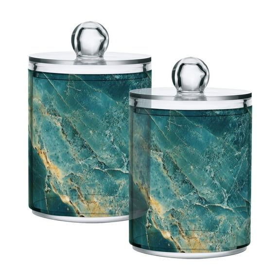 High-value clear storage jars keep life organized and within reach! Blue Green Marble Texture