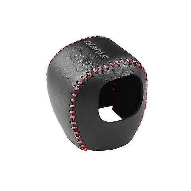 unique High qualityLeather AT Car Shift Knob Protection Cover for 2022 Gear Head Shift Collars Auto Interior Black+Red