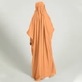 thumbnail image 5 of IBTOM CASTLE Kids Girls Long Sleeve Full Cover Hijab Kaftan Dubai Islamic Prayer Dress Abaya Muslim Hooded Robe Ramadan Clothing 6-7 Years Orange, 5 of 8