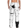 thumbnail image 3 of Sigee Doodle Cute Cat Print Men's Pajama Pants - Soft Lounge Sleep Bottoms with Elastic Waistband and Pockets-X-Large, 3 of 9