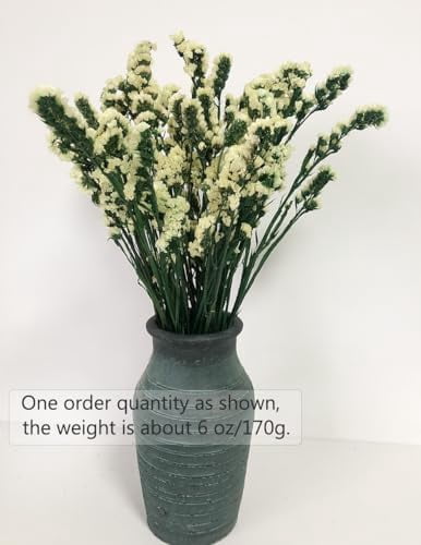Dried Flowers Sea Lavender Forget-me-not Bouquet, 22 Inch Natural Statice Preserved Flower, Myosotis Sylvatica Flower for Arrangements, Home Decor, Wedding, Party (Yellow)