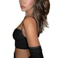 thumbnail image 3 of Coduop Women's Mesh Patchwork Sleeveless Spaghetti Strap Crop Vest with Half Sleeve, 3 of 6