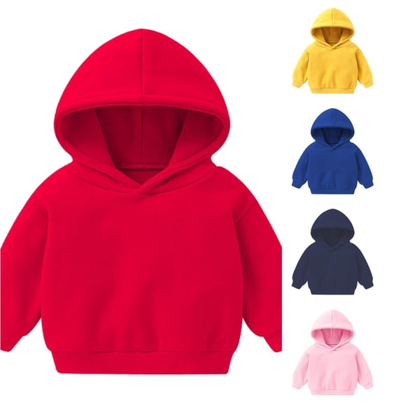 SGMVNU Hoodies for Toddler Baby Soft Warm Hooded Sweatshirts Boys and Girls Fall Winter Clothes, Size 3-4 Years, Red
