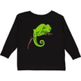 thumbnail image 3 of Inktastic Cute Chameleon Boys or Girls Long Sleeve Toddler T-Shirt, 3 of 5