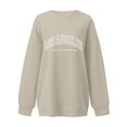 thumbnail image 4 of WEIWEN Los Angeles California Sweatshirt for Women Dressy Casual Long Sleeve Shirts for Women Oversized Tops Loose Fit Fall Workout Sweaters Women's Fashion Clothing Grey, XL, 4 of 4
