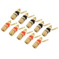 thumbnail image 1 of Unique Bargains Terminal Binding Post Amplifier Jack Speaker Screw Cable Plug Black Red 5 Set, 1 of 5