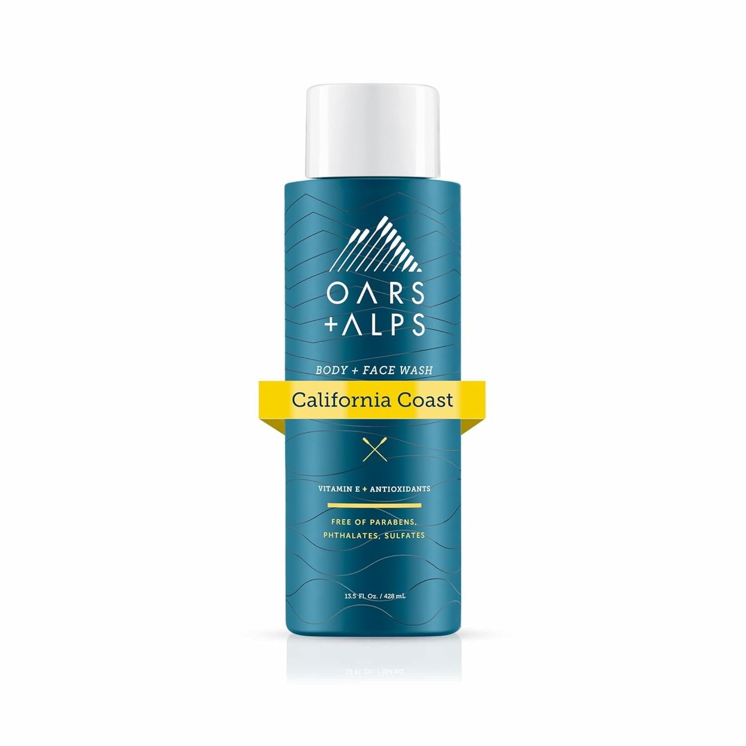 Oars + Alps Men's Moisturizing Body Wash with Vitamin E and Antioxidants, California Coast, 1 Pack