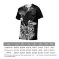 thumbnail image 6 of LAOLIUSN Men's Bald Eagle Wolf Graphic T-Shirt, Lightning 3D Print Short Sleeve Crewneck Tees, 6 of 7
