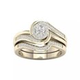 thumbnail image 3 of 2pcs Round Cut AAA Cz Twisted Band 18K Yellow Gold Plated Women Ring Set Sz 5-10, 3 of 3