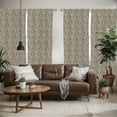 thumbnail image 2 of Ambesonne Floral Window Curtains, Nature Inspiration Berry, Each 28" W x 84" L, Taupe Cream, 2 of 4