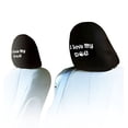 thumbnail image 2 of Yupbizauto New Interchangeable Car Seat Headrest Covers Universal Fit for Cars Vans Trucks-Sold by a Pairs (I Love My Dog), 2 of 6