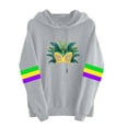 thumbnail image 2 of ICHUANYI Mardi Gras Outfit for Women Mardi Gras Embroidery Sweatshirt Party Carnival Long Sleeve Tees Tops, 2 of 4