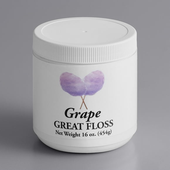 Great Western Great Floss Contenant de 1 lb Concentré de Sucre pour Barbe à Papa Raisin Violet - 12/caisse
