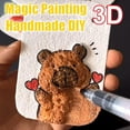 thumbnail image 4 of Magic Puffy Paint Kit for Kids, Magic Foam Texture Painting Paper, 3D Drawing Canvas Sponge, DIY Bubble Drawing Pens Art Supplies (Square), 4 of 10