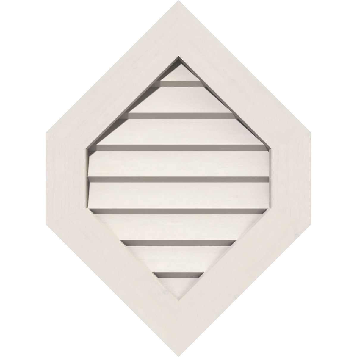 20"W x 36"H Vertical Peaked Gable Vent (25"W x 41"H Frame Size) 10/12 Pitch NonFunctional, PVC