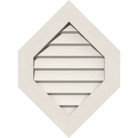 

20 W x 36 H Vertical Peaked Gable Vent (25 W x 41 H Frame Size) 10/12 Pitch: Non-Functional PVC Gable Vent w/ 1 x 4 Flat Trim Frame