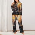 thumbnail image 2 of Sikiie Flower Meditating Rabbit Women's Long-Sleeve Shirt and Full-Length Bottom Pajama Set (s-xxl)-Medium, 2 of 7