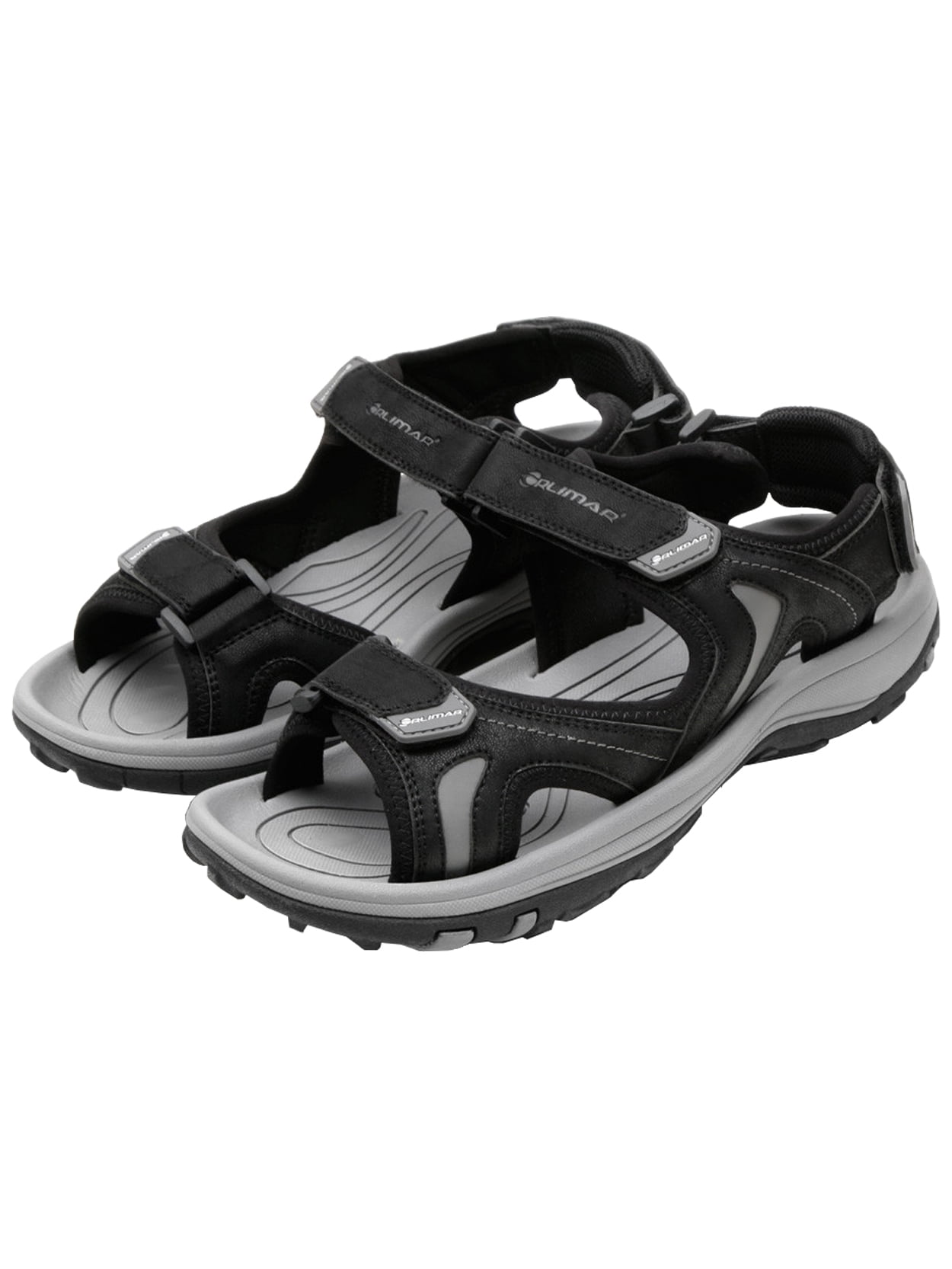 Orlimar Men's 7 Cleat Hook and Loop Closure Golf Sandal, 8 Medium Black