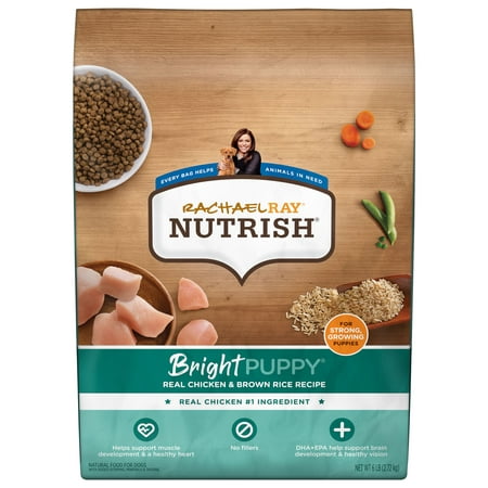 Rachael Ray Nutrish Bright Puppy Dry Dog Food, Real Chicken & Brown Rice Recipe, 6 lb. Bag