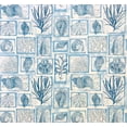 thumbnail image 3 of Ocean Shells Blue Flannel Back Vinyl Tablecloth: Fun Easy Clean Table Cover for Cookout Picnics Home Kitchen Office Business (52" x 70" Inch), 3 of 5
