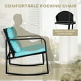 thumbnail image 5 of Lacoo 3 Pieces Outdoor Rocking Chair Furniture Sets Modern Patio Furniture Set Rocking Wicker Bistro Sets Cushioned PE Rattan Chairs Conversation Sets with Glass Coffee Table,Blue, 5 of 7