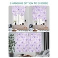 thumbnail image 4 of Purple Flowers Tie Up Curtains for Windows 45 Inch Length Balloon Curtains Kitchen Adjustable Balloon Window Shade Botanical Florals Plants Country Aesthetic Tie Up Bathroom Curtain Window 52"x45", 4 of 6