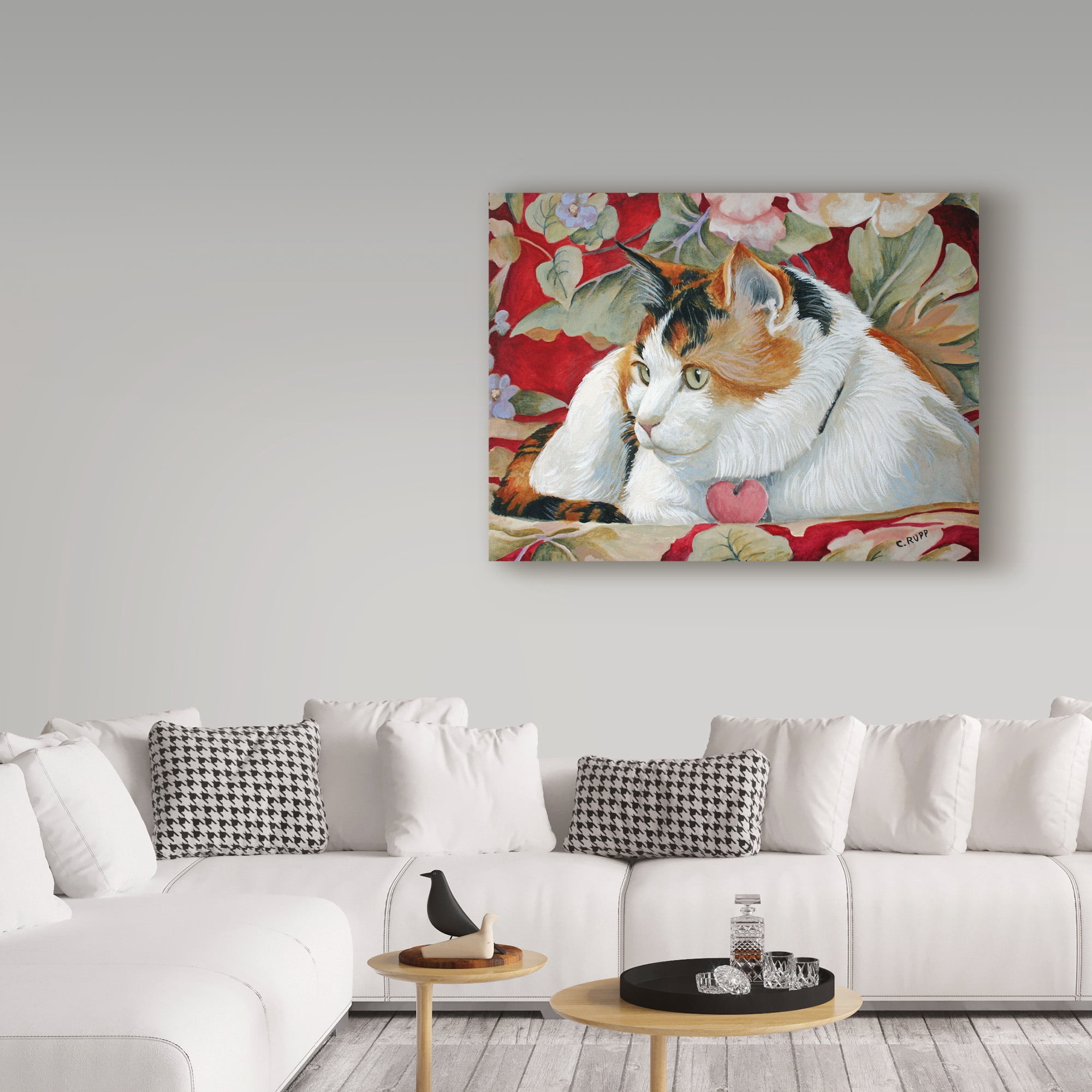 Trademark Fine Art 'Callie the Calico Cat' Canvas Art by Carol J Rupp