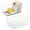 Large/White, variant on GoXteam 2Pack Small Kitchen Wire Baskets Farmhouse Decor Metal Food Storage Organizer, Household Refrigerator Bin with Built-in Handles for Cabinets, Pantry, White