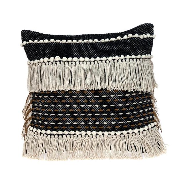 Parkland Collection PILI21471P Marley Transitional Throw Pillow, Black