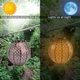 thumbnail image 5 of LED F5 Straw Hat Lamp Beads Solar Light Control Automatic Induction Garden Decoration Lamp Outdoor Waterproof Garden Retro Iron Lamp Battery Capacity 600MAH 0.06W Warm White Solar Panel 2V 40ma Handle, 5 of 7