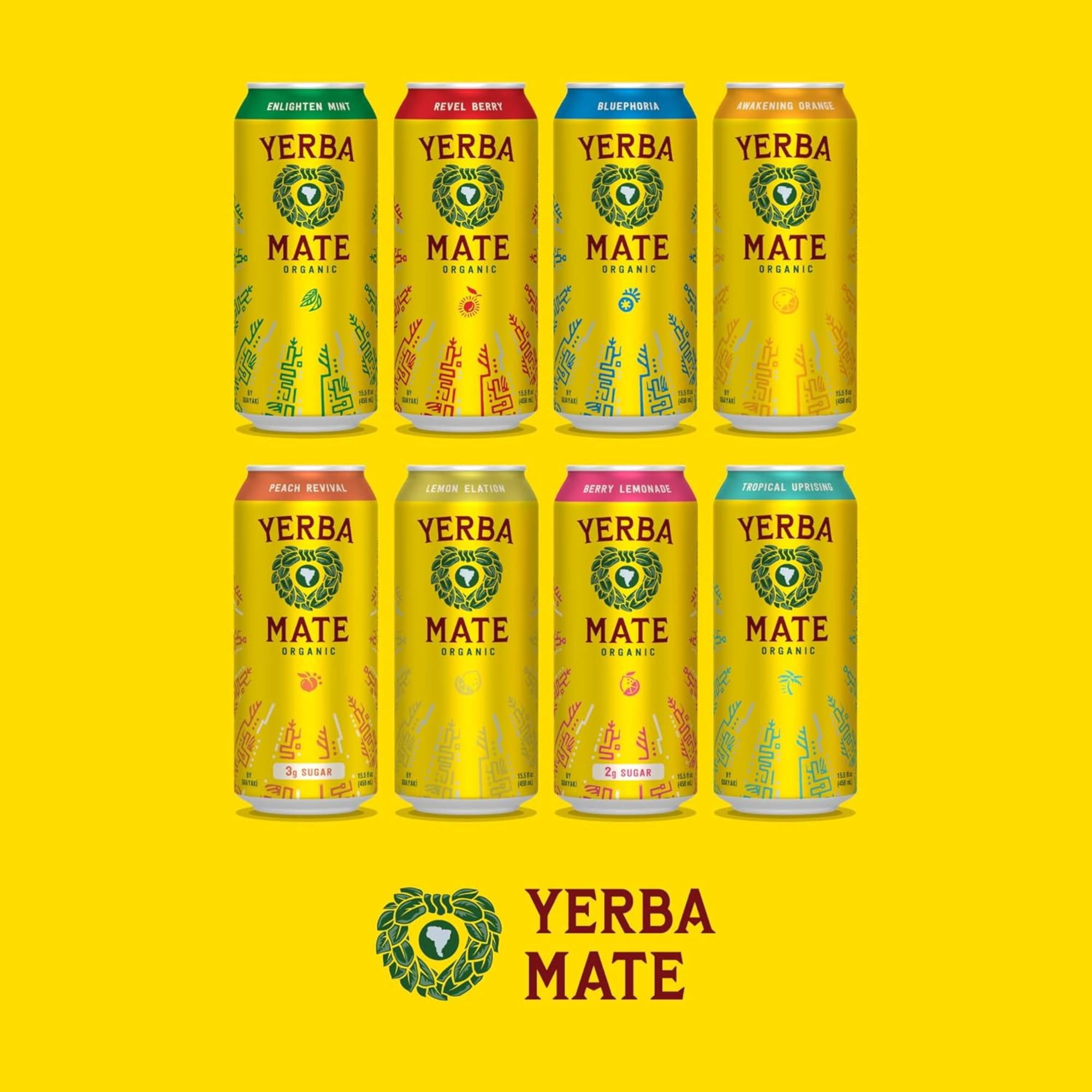 Guayaki Yerba Mate Enlightened Mint Low Sugar Energy Drink – 6 Pack