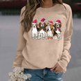 thumbnail image 4 of Cute Dog Christmas Sweatshirts for Women 2025 Long Sleeve Crewneck Graphic Sweatshirt for Dog Lovers Pullover Tops, 4 of 8