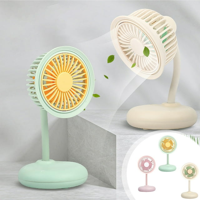 Iumwxz Portable Fan Usb Desktop Fan Rechargeable Convenient Mini Small Folding Circulating Student Dormitory High Wind Power Fan Mini Fan Yellow Plastic Rollback $10 & Under