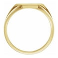 thumbnail image 2 of 10k Yellow Gold 12x10mm Brush Finished Top Polished Signet Ring Size 6 Ring for Women - 4.8 Grams, 2 of 2
