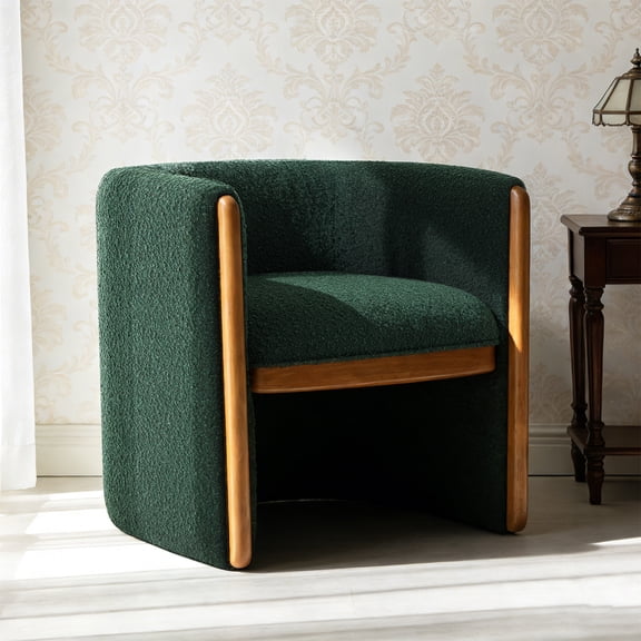 Gericco Fabric Upholstered Accent Arm Chair for Living Room,Bedroom or Office, Green