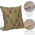 thumbnail image 4 of Christmas Tree Pillow Covers 18x18 Set of 2 Red Xmas Rustic Style Winter Print Decorative Outdoor Pillowcases Farmhouse Vintage Holiday Decorations Throw Cushion Case Decor for Couch Sofa Bed, 4 of 6
