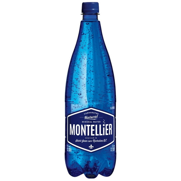 Montellier Eau minérale gazéifiée,1L, 1 bouteille 1L