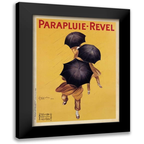 Cappiello, Leonetto 11x14 Black Modern Framed Museum Art Print Titled - Parapluie-Revel-1922