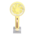 thumbnail image 3 of Handheld Fan, Mini Desk Fan 30 ° Adjustable Base Design Four Gears  For Home ANGGREK Amarillo, 3 of 8